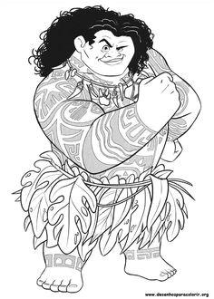 Vaiana Moana line coloring pages Printable activities coloring book for kids