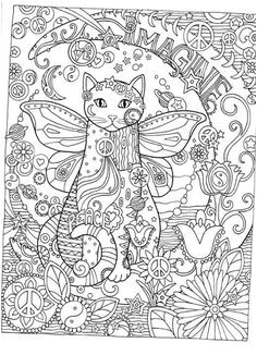 Cat Cats Kitty Kitties Kitten Kittens Feline Gatos Katze chat gatto cat ÐºÐ¾ÑÑ koÄka druku gato katt macska tulostettava Coloring pages colouring adult