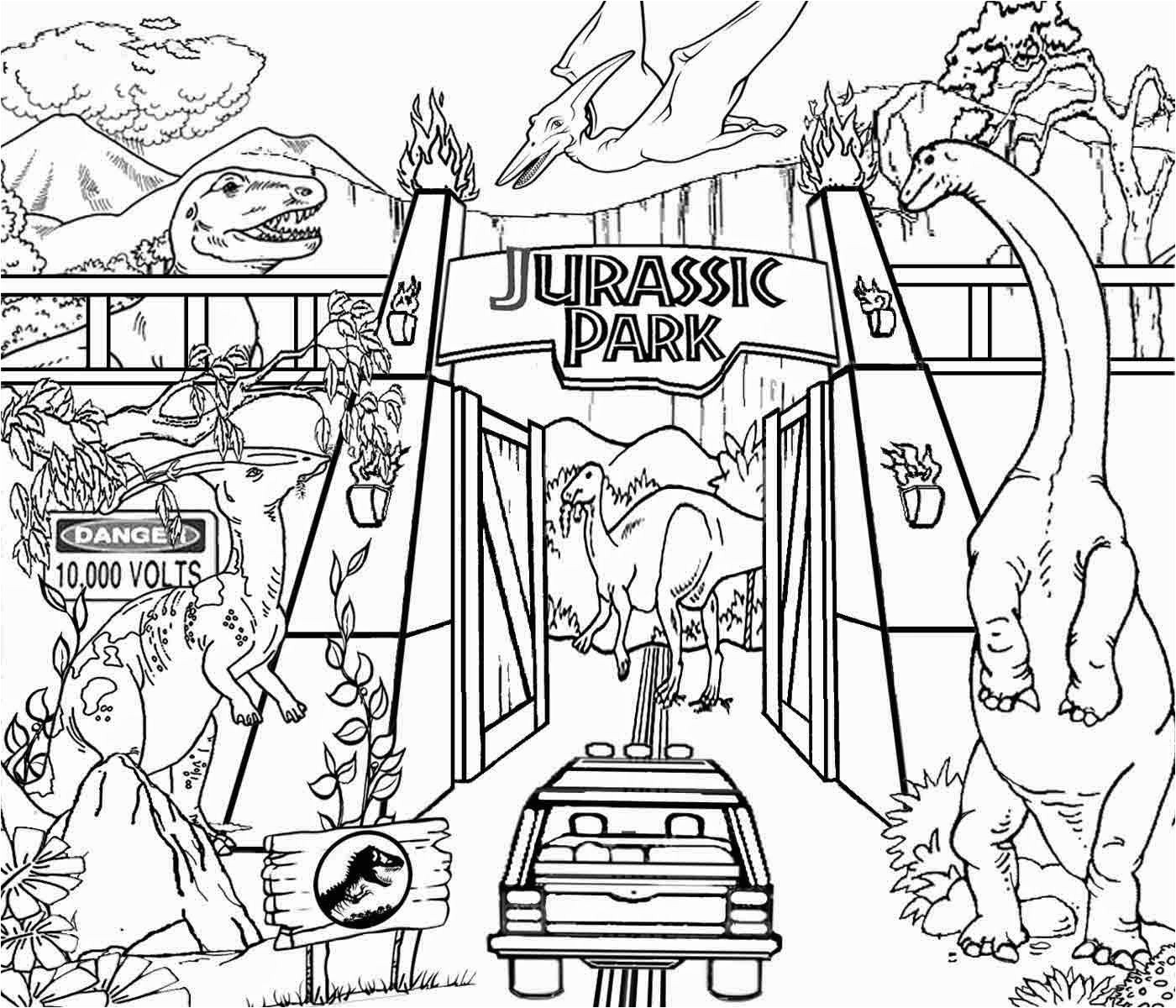 Detailed printable high resolution free clipart Jurassic park dinosaur coloring pages for older kids