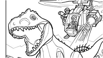 LEGO Jurassic Park coloring pages