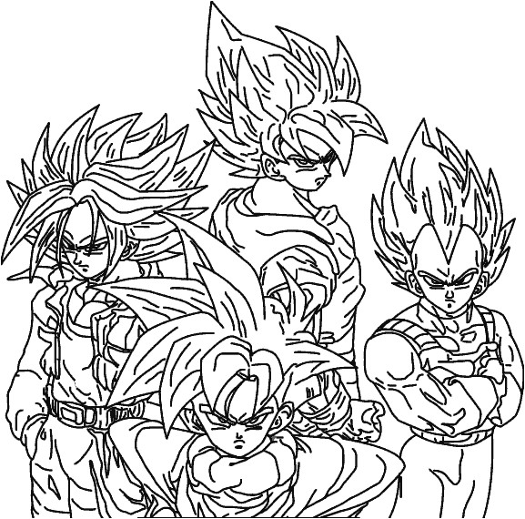 coloriage de dragon ball z sangoku super sayen 6