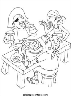 Les coloriages de pirates