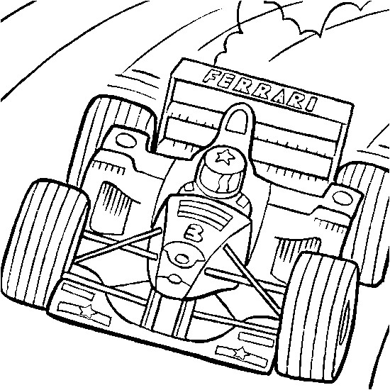 coloriage voiture de course formule 13