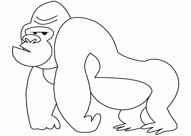Dessin dessin de gorille gratuit