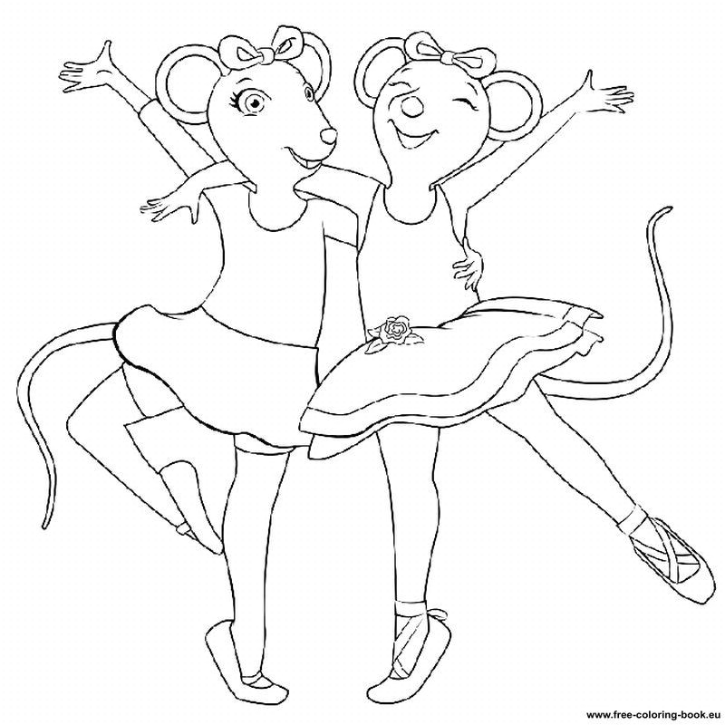 Coloring pages Angelina Ballerina Printable Coloring Pages line