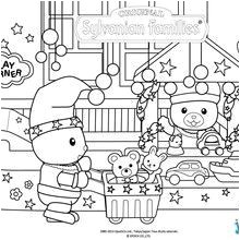 Le coloriage de No l Sylvanian Families