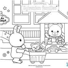 Coloriage SYLVANIAN FAMILIES Au magasin de jouets