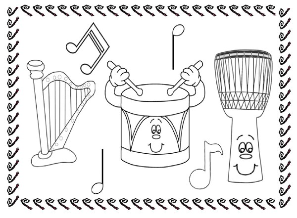 coloriage instrument de musique maternelle