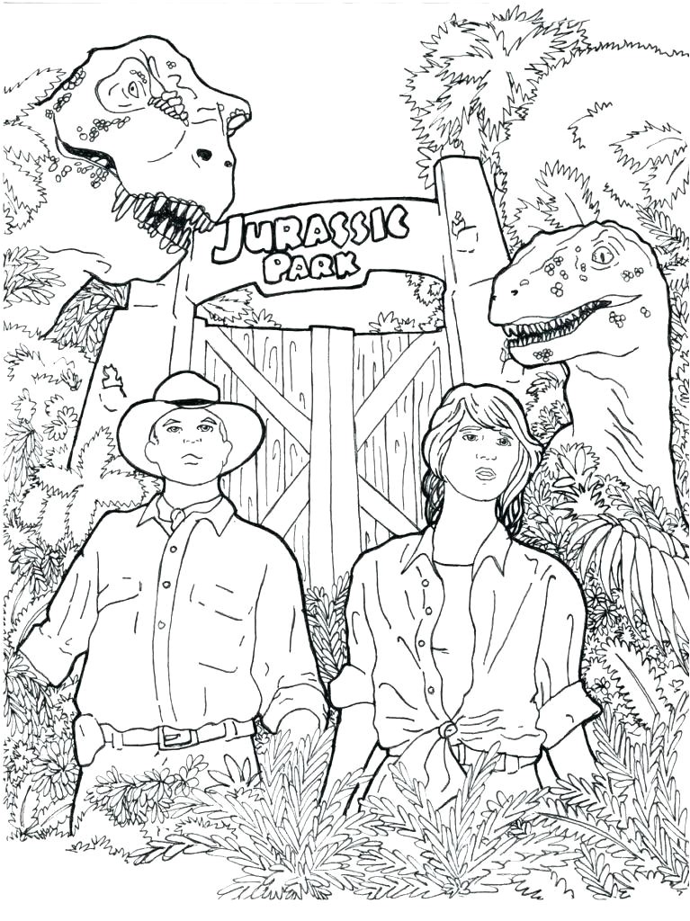 Coloring Pages For Kids line Jurassic Park Print With Regard To Lego 13