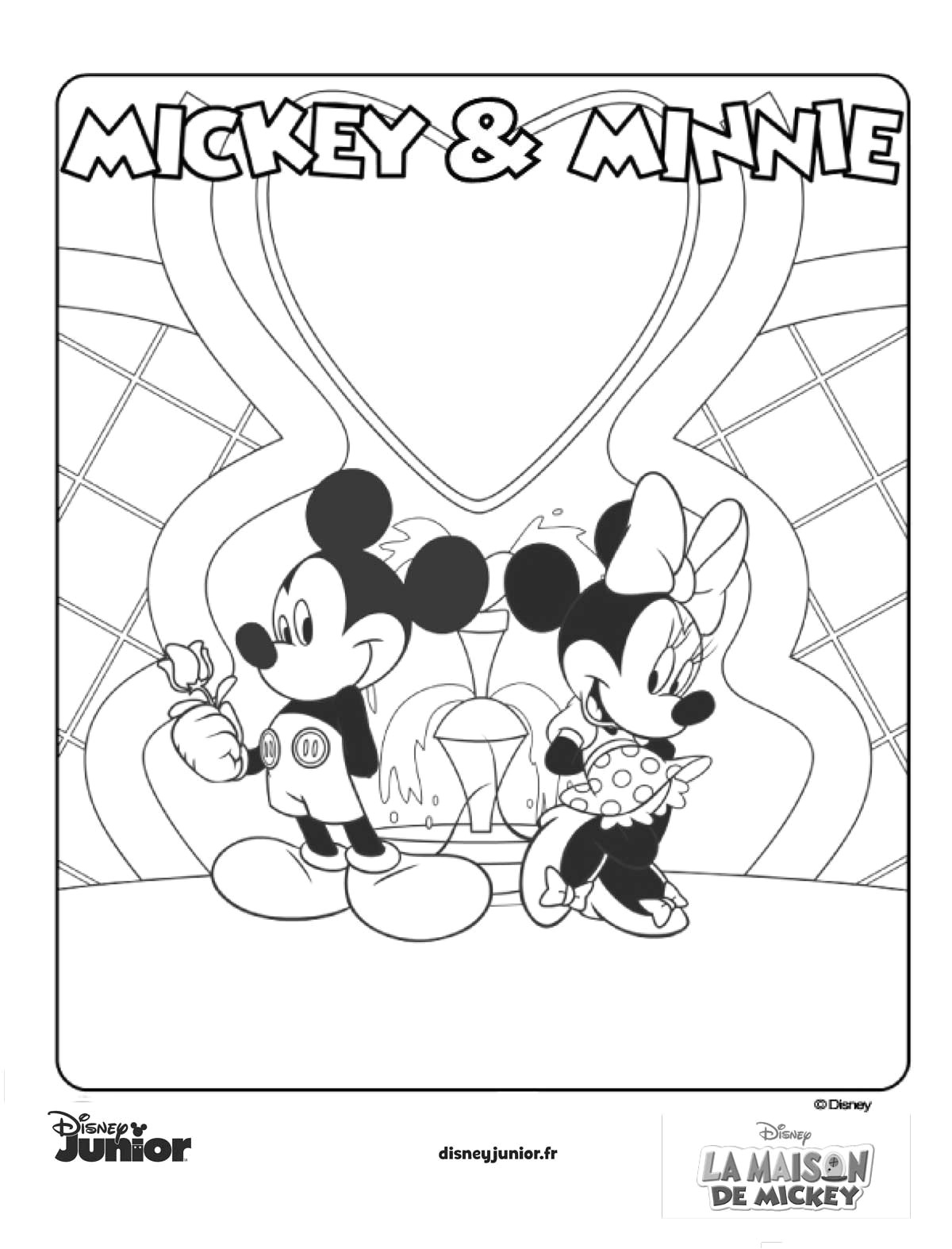Coloriage La Maison De Mickey   Imprimer Coloriage De Mickey Et Minnie A Imprimer Dessin De
