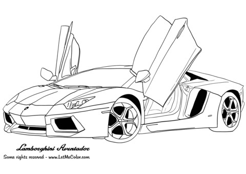 Lamborghini Aventador coloring page