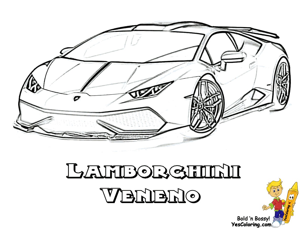 Lamborghini Coloring Page 85 With Lamborghini Coloring Page