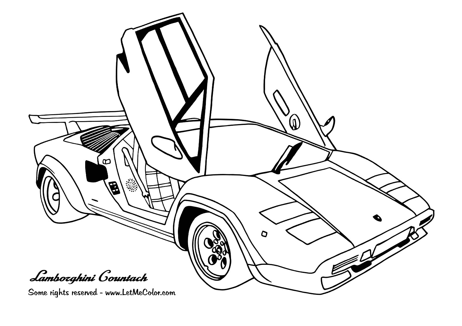 1600x1130 Cars Coloring Page The Great Lamborghini Countach – LetMeColor