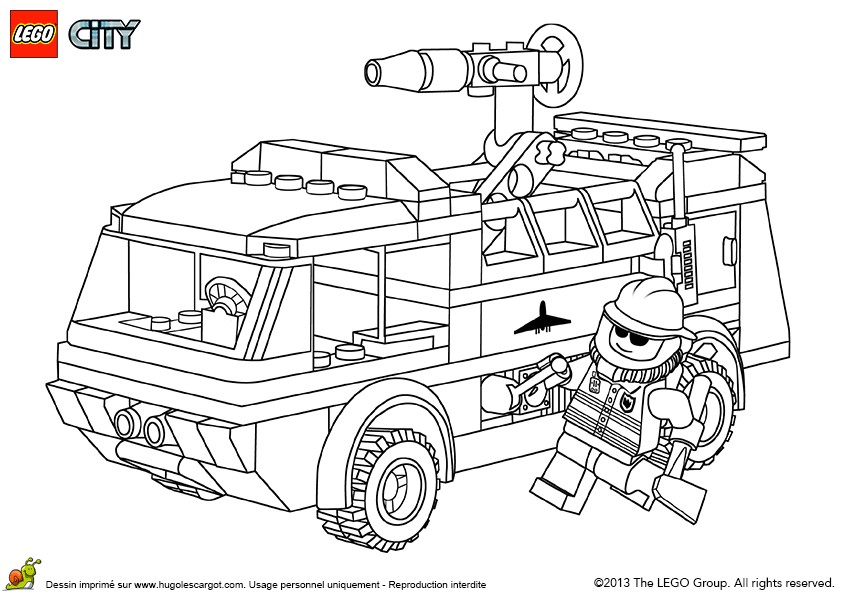 Coloriage Lego Camion Pompier Livre A Colirier téléchargez