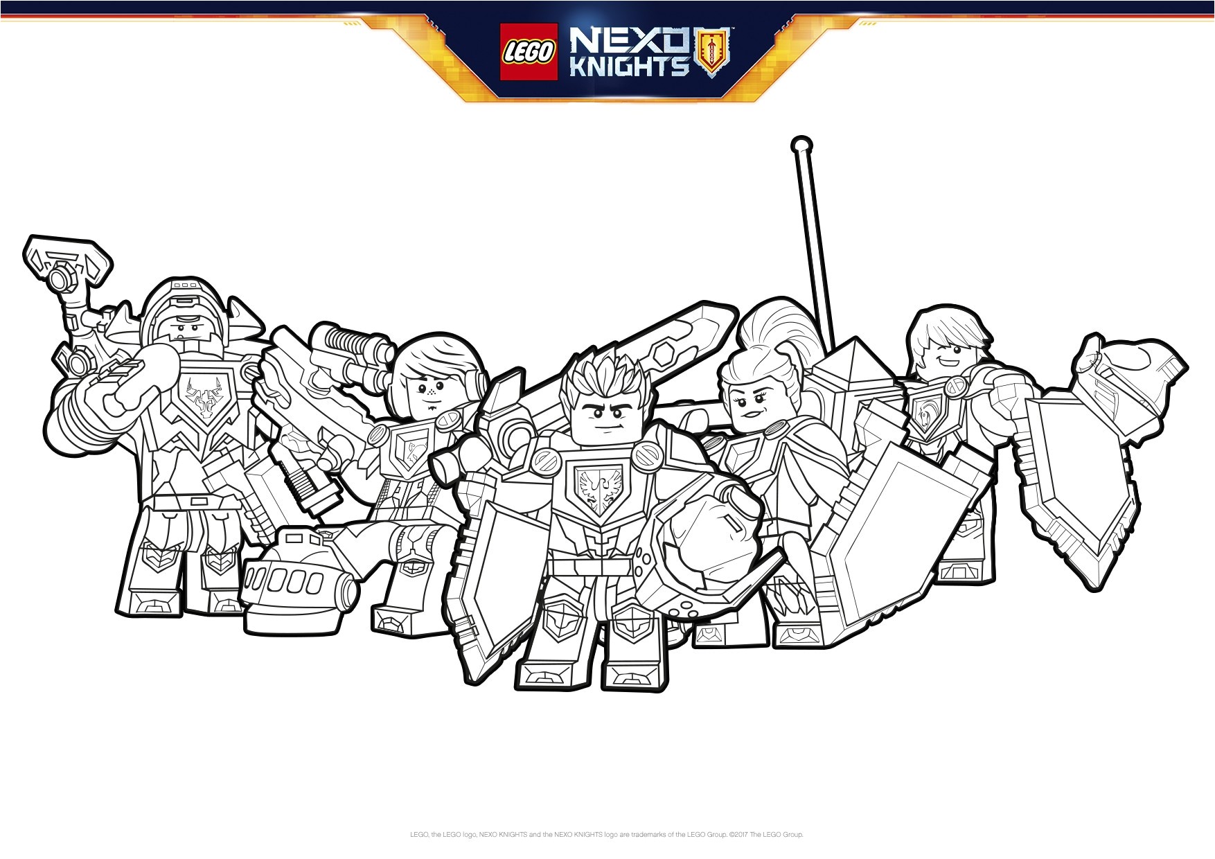 Coloring Pages Knights Beau Lego Nexo Knights formation 30 Coloring Pages Knights