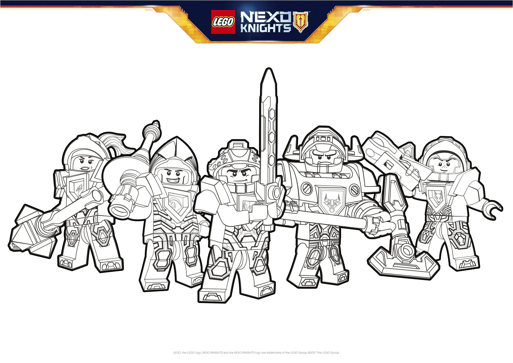 Colorful Lego Nexo Knights Coloring Pages To Print NEXO KNIGHTS Heroes Formation 02 LEGO