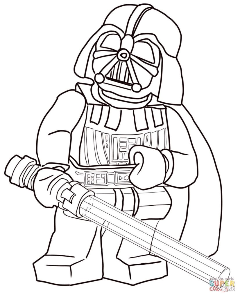 Sensational Lego Darth Vader Coloring Pages Star Wars Page Free