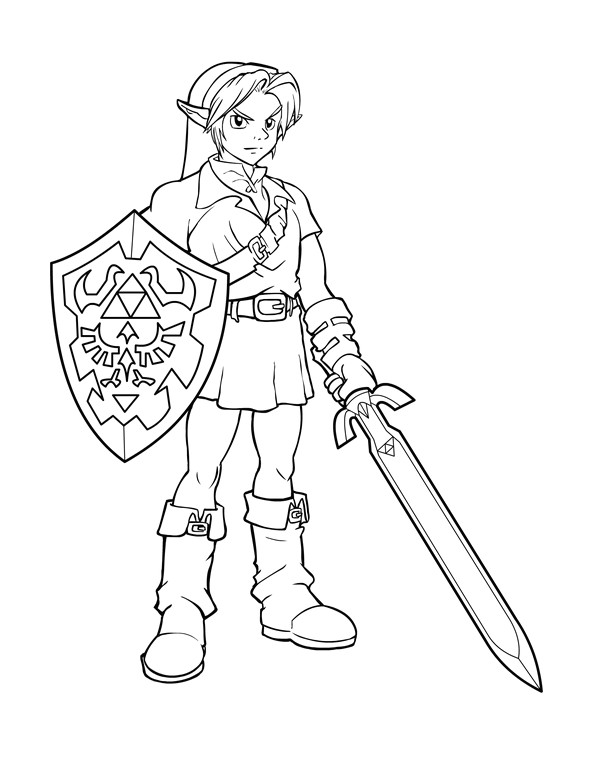 coloriage 1 dessin Zelda