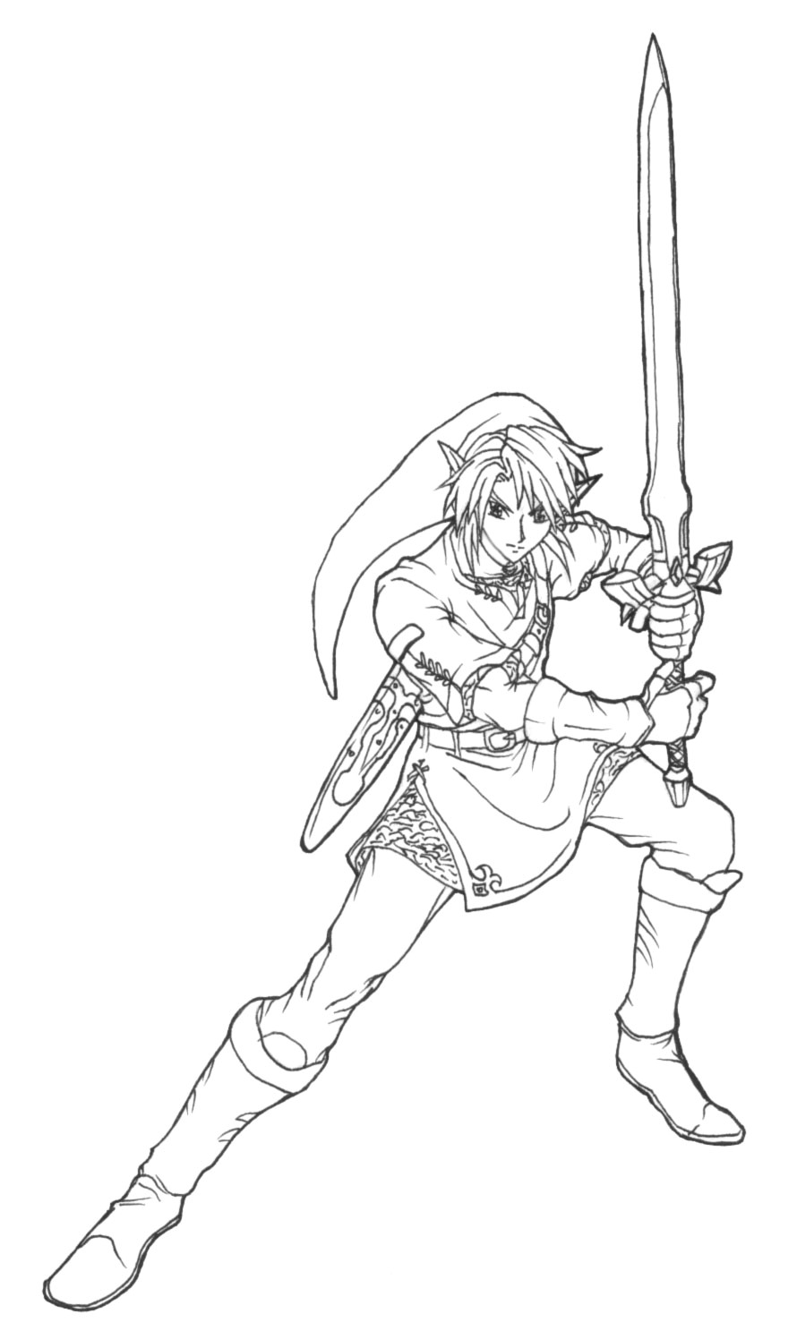 Legend of Zelda Twilight Princess Link Drawings coloring page