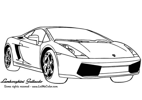 Lamborghini Gallardo coloring page