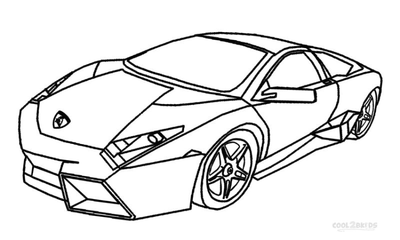 line Lamborghini coloring pages