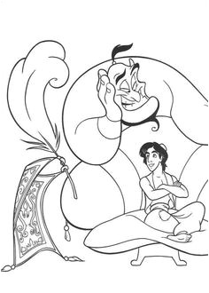 Aladdin Coloring Pages Bing
