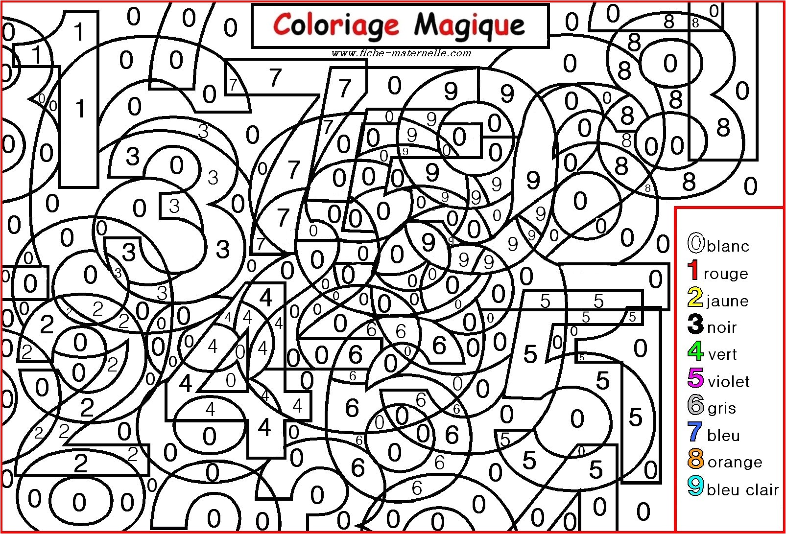 Image Coloriage magique gratuit