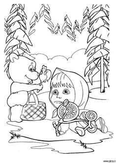 Find this Pin and more on coloriage masha et mishka by marjolaine grange