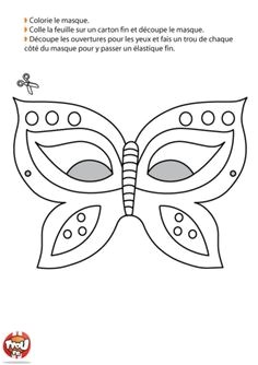 Que tu seras jolie avec ce superbe masque de papillon pour le Carnaval Imprime