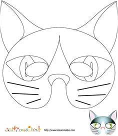 masque de chat   colorier