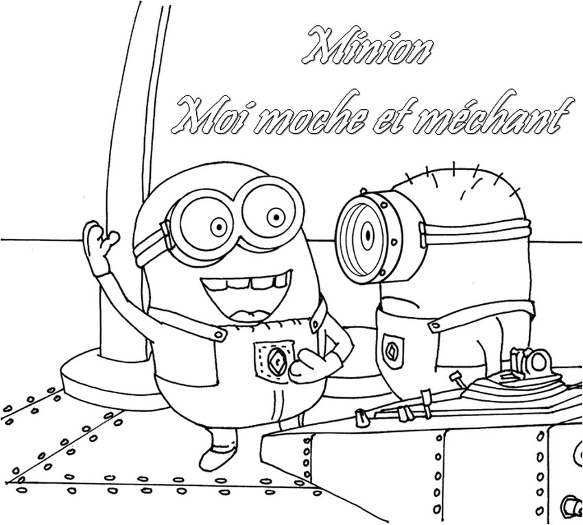 coloriage de minions · Dessin de Minions   imprimer