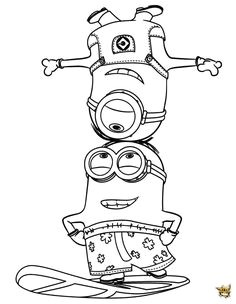 coloriages minions   colorier Recherche Google