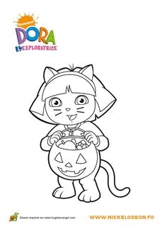 Dora qui se déguise en petit chat pour l halloween une belle photo  