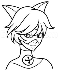 Miraculous Ladybug And Cat Noir Coloring Sketch Coloring Page