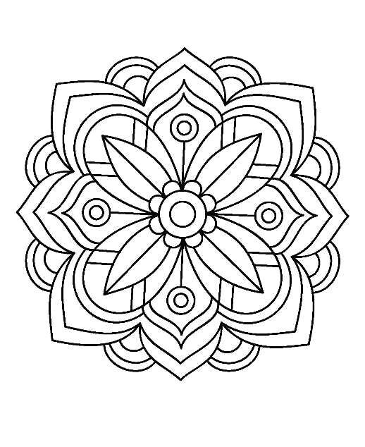 Coloriage Mandala Coloriages Pour Adultes Feuilles  Colorier Conception De Mod¨le Zentangles Symboles Pochoir technique Picturale Tatouages