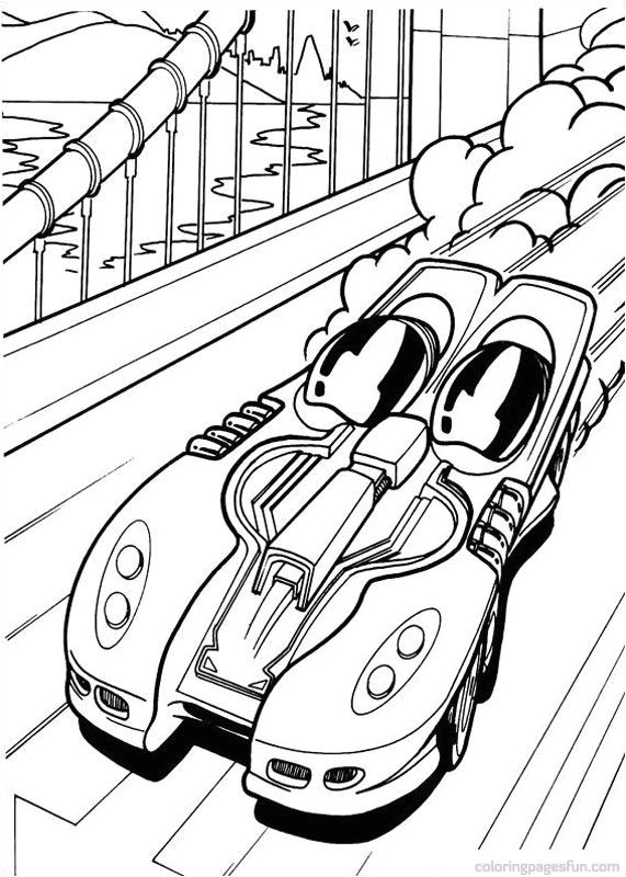 team hot wheels colouring pages
