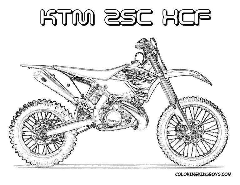 Coloriage Motocross Ktm A Imprimer Coloriage Moto  Cross 