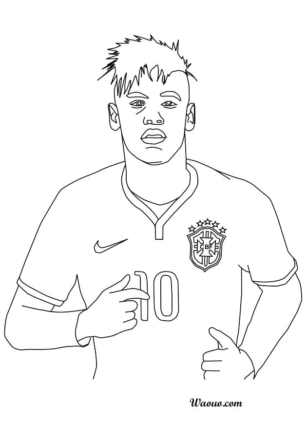 coloriage neymar a imprimer de foot