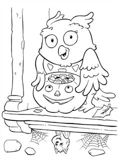 Funschool Halloween Coloring Pages for Kids