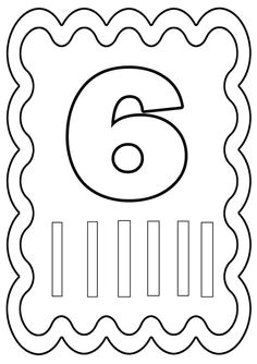 Coloriage chiffre 6 dessiné par nounoudunord