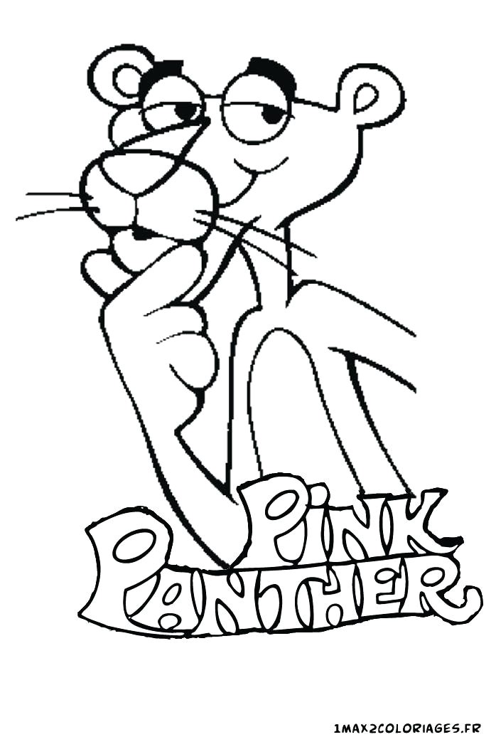 coloriage panthere rose en ligne coloriage la panthere rose la panthare rose est bien pensive a