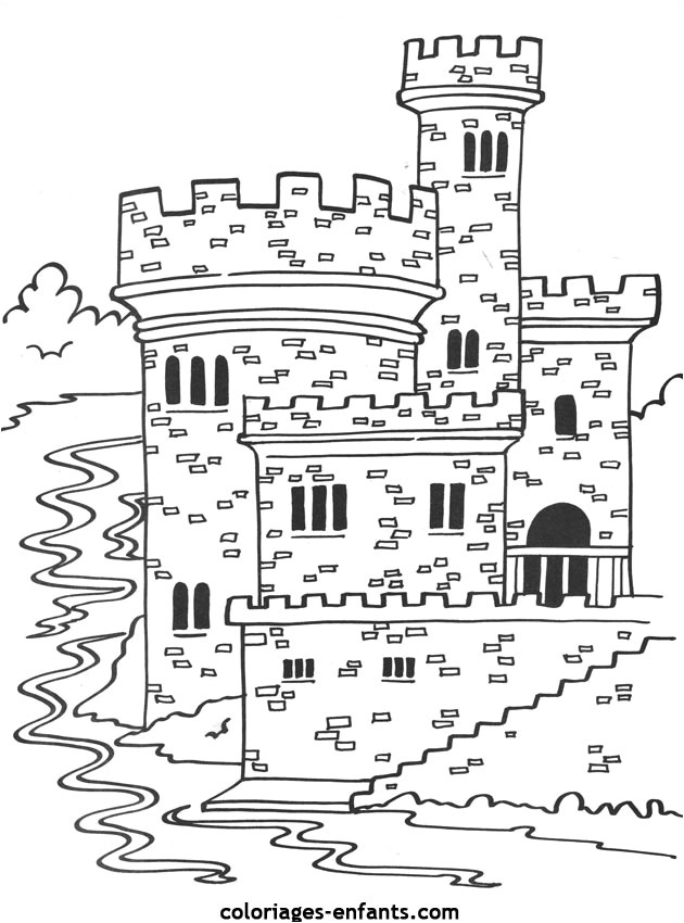coloriages chateaux forts 02