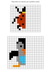 Exercices gratuits   imprimer symétrie axiale sur quadrillage