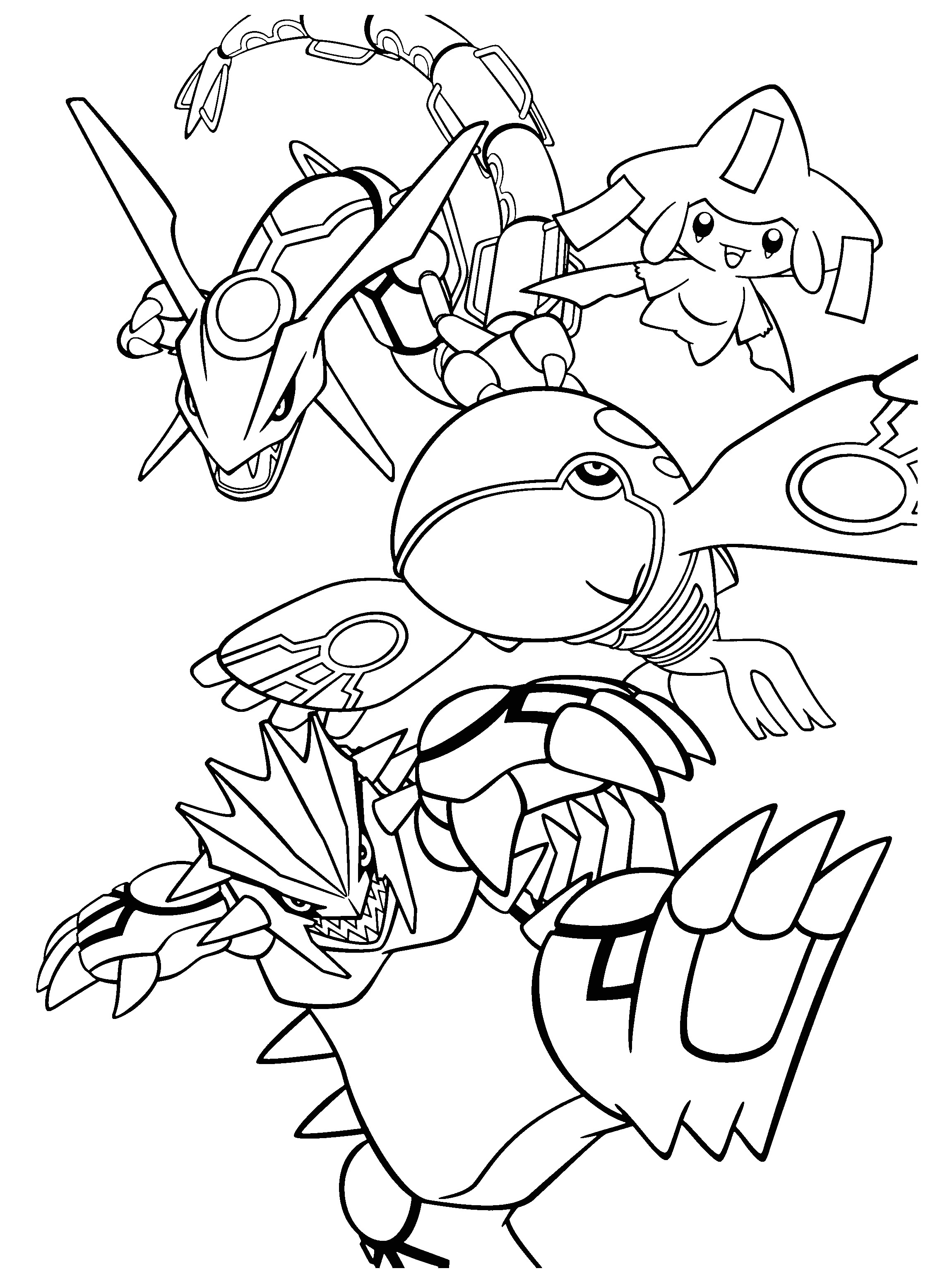 2300x3100 Pokemon Coloring Pages Rayquaza