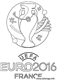 Coloriage logo euro 2016 france football foot Dessin   Imprimer
