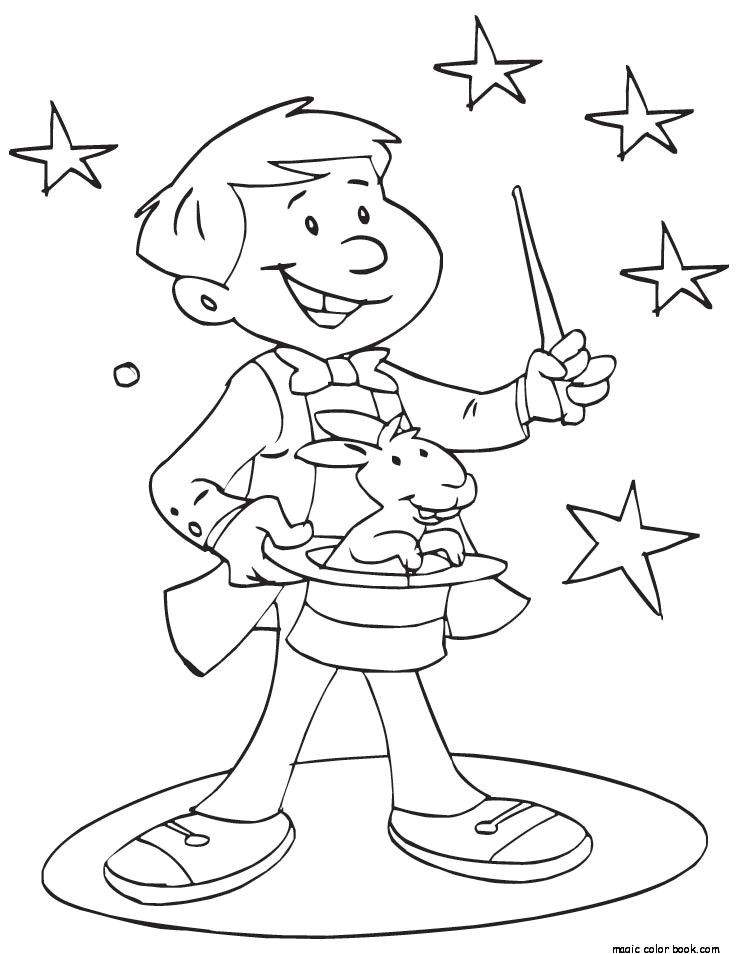 magician free printable coloring pages