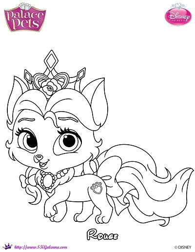 Disney Princess Palace Pets Coloring Page of Rouge