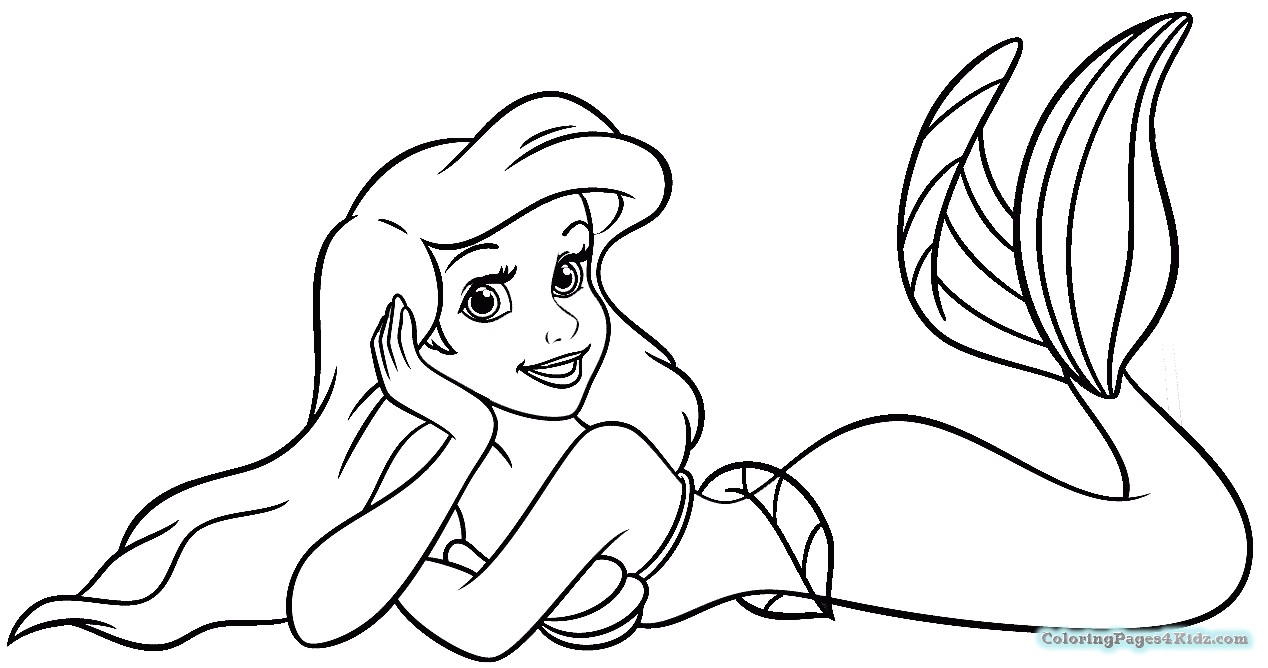 Ariel The Mermaid Coloring Page