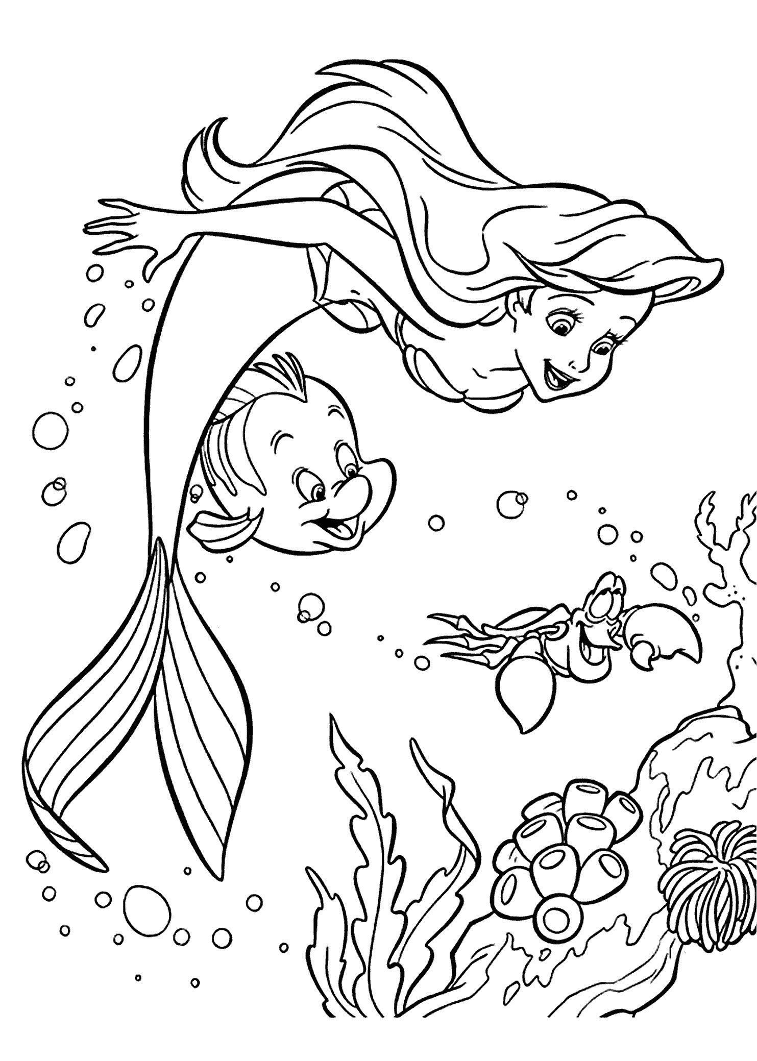Coloring Pages Disney Little Mermaid Best Princess Ariel Coloring Page the Little Mermaid Ariel and