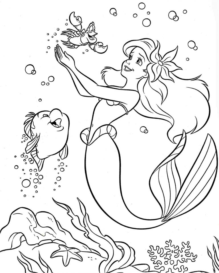 Coloriage Sirène Ariel A Imprimer Little Girl Mermaid Coloring Pages